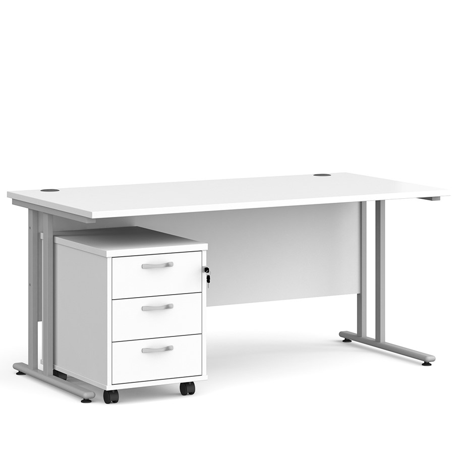 Brand New 1600 Straight Workstation + Mobile Pedestal - Image 3