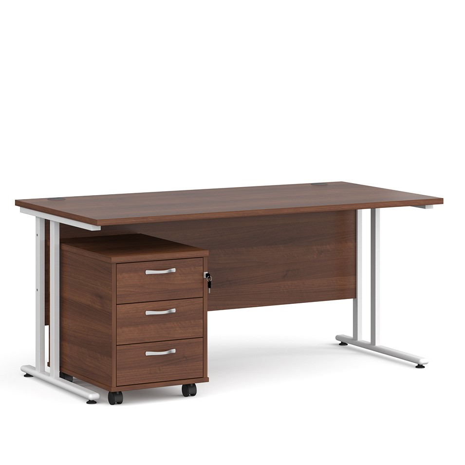 Brand New 1600 Straight Workstation + Mobile Pedestal - Image 2