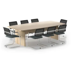 New Optima boat shaped meeting table 2400 x 1200