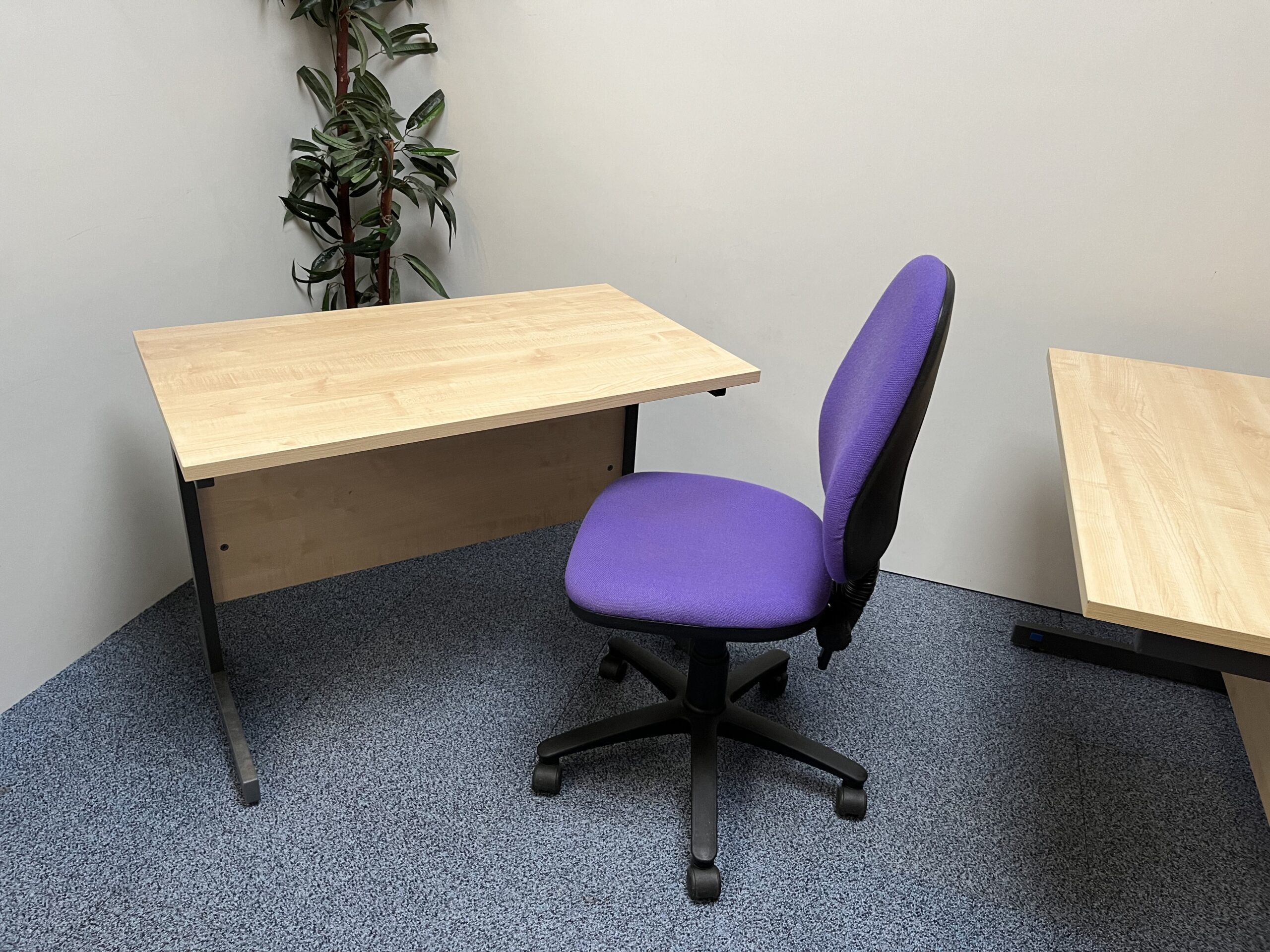 Homeworking Desk 1000mm x 600mm Maple Mfc - Image 2