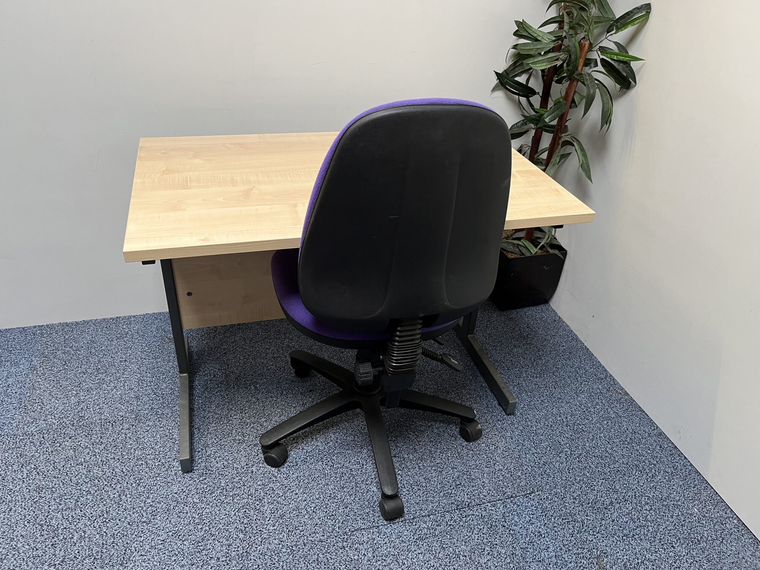 Homeworking Desk 1000mm x 600mm Maple Mfc - Image 5