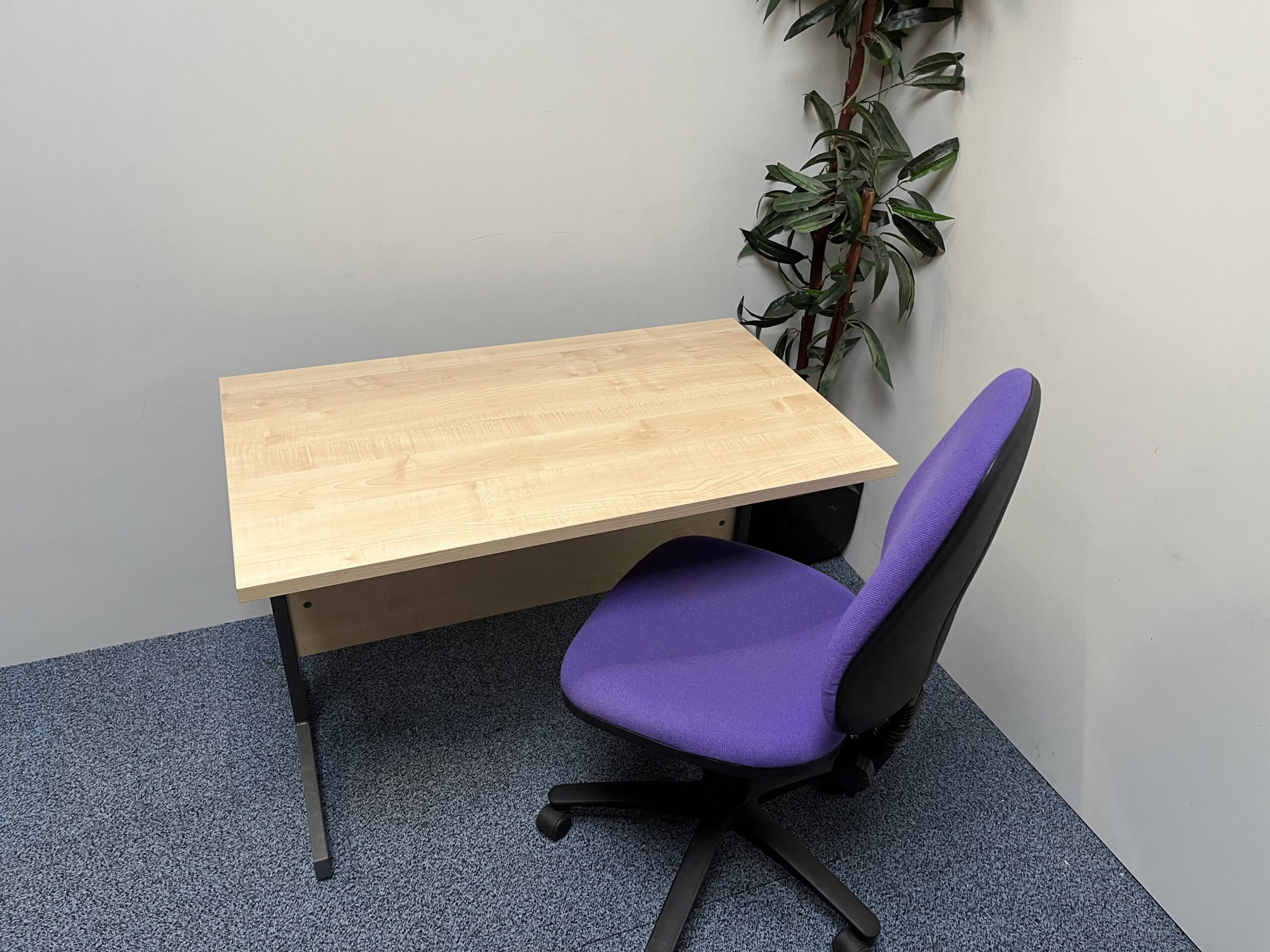 Homeworking Desk 1000mm x 600mm Maple Mfc - Image 6