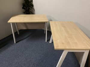 Small Desk 1000mm x 600mm Maple, A Frame Legs