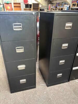 S110 Bisley Black 4 Drawer Filing Cabinet